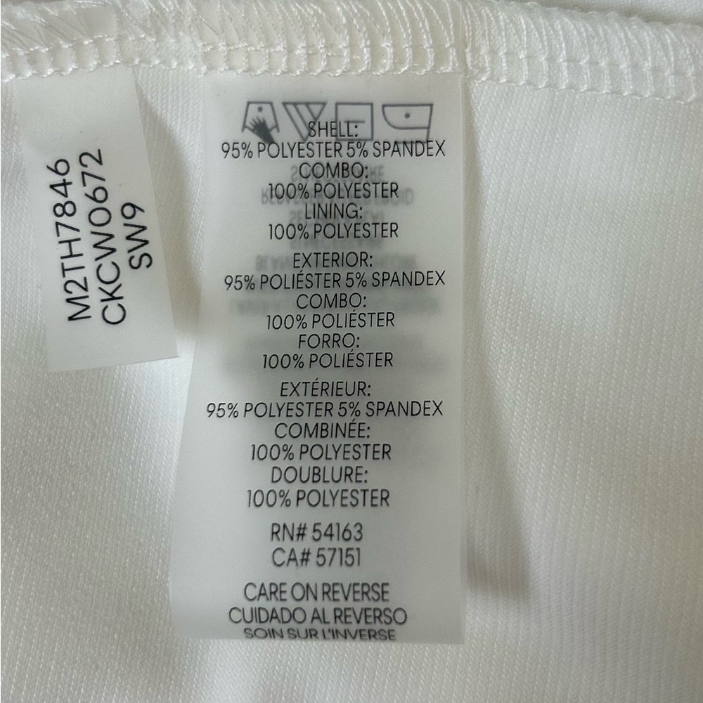 Calvin Klein Modern Essentials White Sleeveless V-Neck Top Size XL NWT - Picture 4 of 9